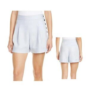 Club Monaco High Rise Side Button Blue Shorts